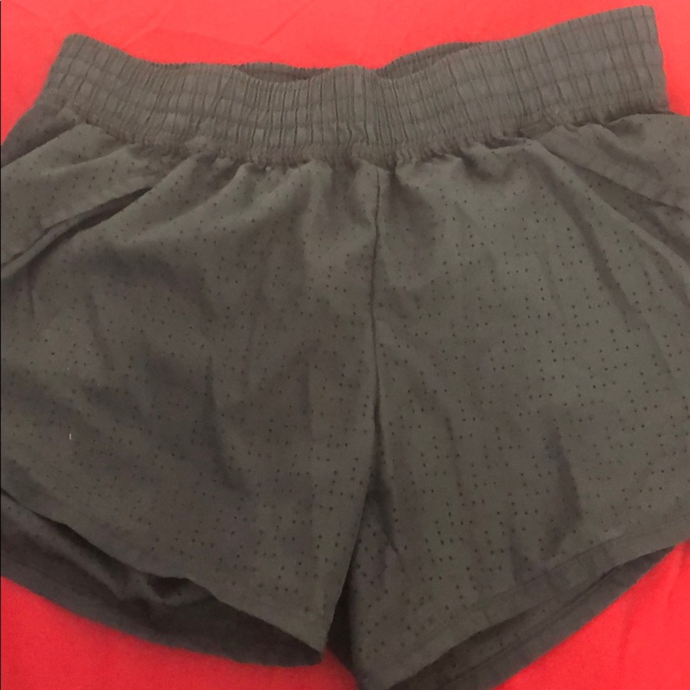 Black active wear shorts